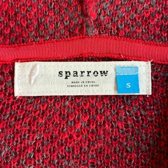 Anthropologie Sparrow Maraschino Floral Sweater Coat - Picture 9 of 13